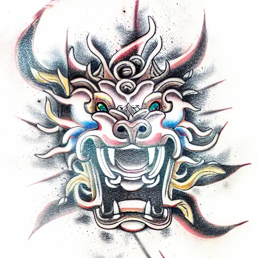 Foo Dog tattoo design idea