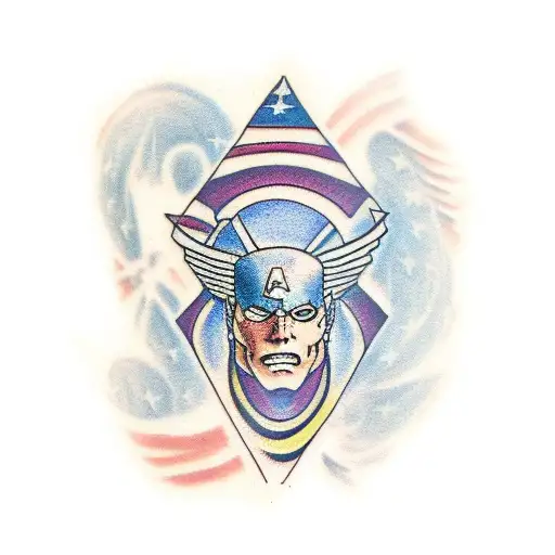 captain america worthy tattoo design idea