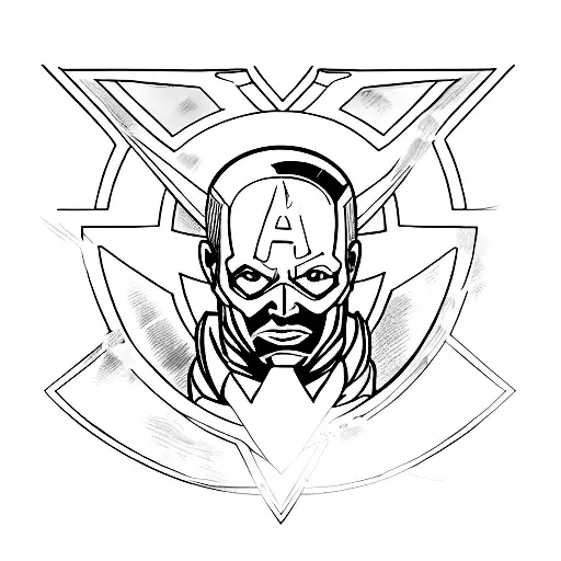 captain america worthy tattoo design idea