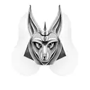 Anubis with scale tattoo design idea