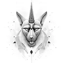 Anubis with scale tattoo design idea