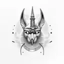 Anubis with scale tattoo design idea