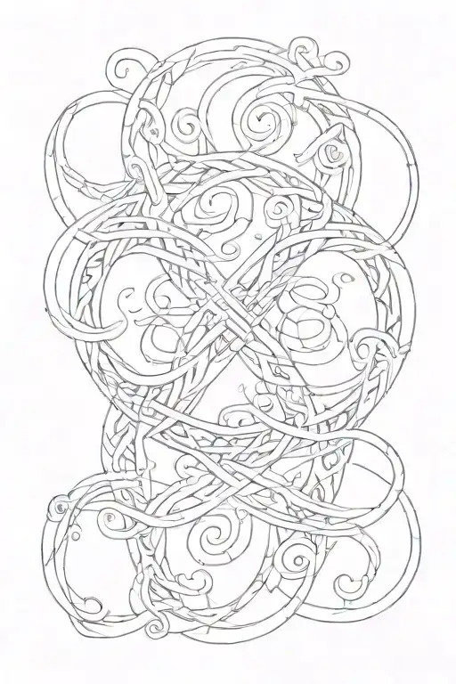 Infinity Symbol with names tattoo design idea