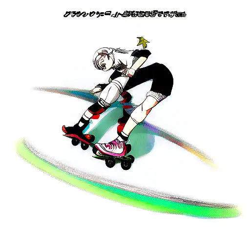 inline skate tattoo design idea