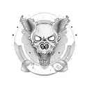 gallow with happiness  tattoo design idea