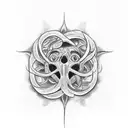 An oldschool tattoo black idea with clean bold lines, dark aesthetic, inspired by Cthulu   thematology. tattoo design idea