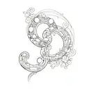 question mark graphic styles tattoo design idea