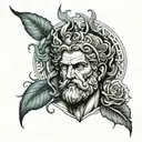 Greek god on forearm tattoo design idea
