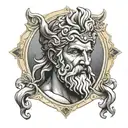Greek god on forearm tattoo design idea