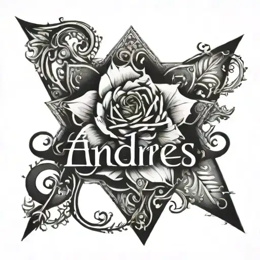 The name "Andrés" tattoo design idea