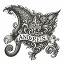 The name "Andrés" tattoo design idea