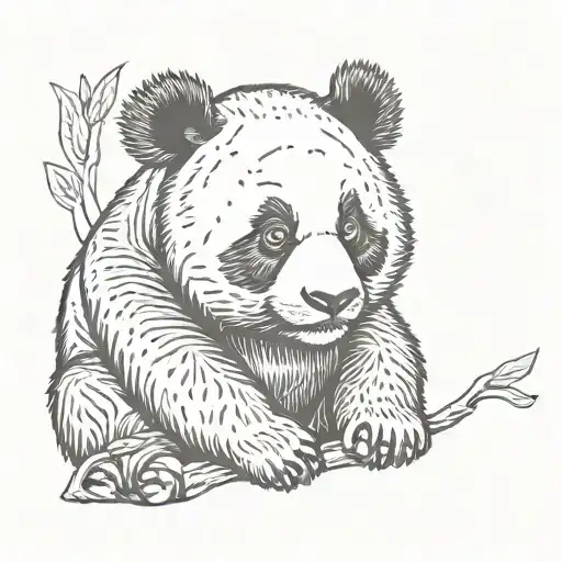 panda tattoo design idea