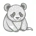 panda tattoo design idea