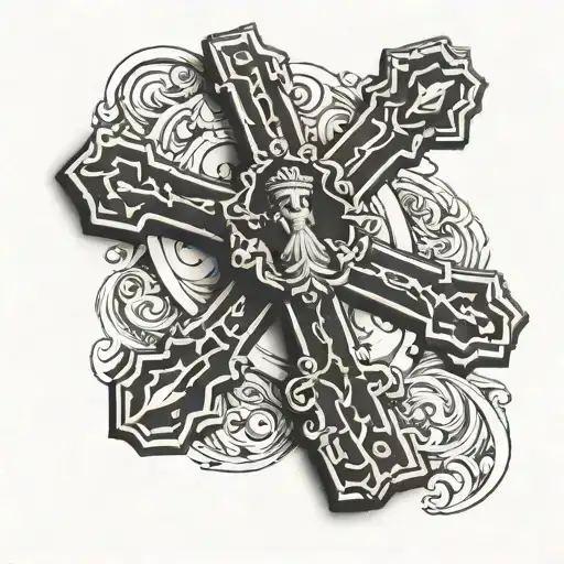 Greek Orthodox Icon with an Orthodox cross tattoo design idea