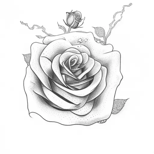 Rose with caption on my hand tattoo design idea