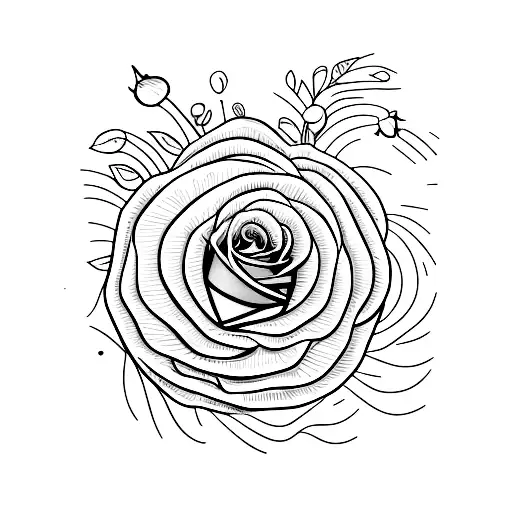 Location: Outer palm  Design: A vibrant rose with text "You're responsible for your happiness." tattoo design idea