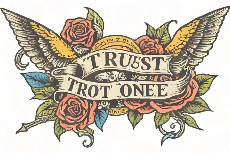 trust no one tattoo design idea
