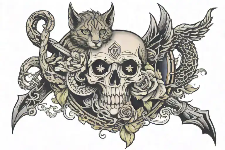 trust no one tattoo design idea