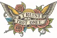 trust no one tattoo design idea