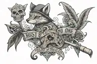 trust no one tattoo design idea
