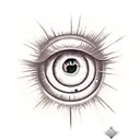 eyeball  inside the pupil moon and stars  love a skull with flowers in eye socke tattoo design idea