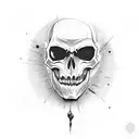 vampire skull tattoo design idea