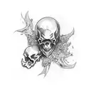 vampire skull tattoo design idea
