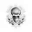 vampire skull tattoo design idea