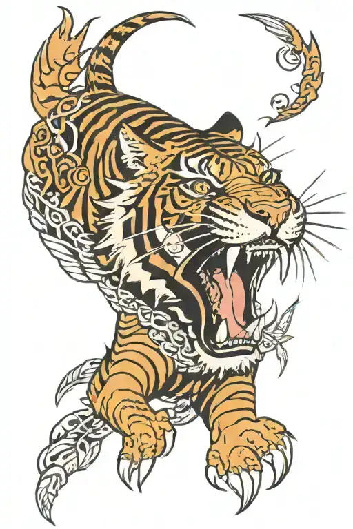 Pectoral Tiger Inspired tatoo tattoo design idea