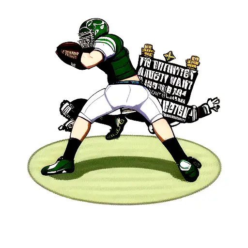 fighting Irish, football, trophy tattoo design idea