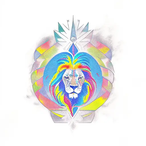 phoenix, lion, key, love tattoo design idea
