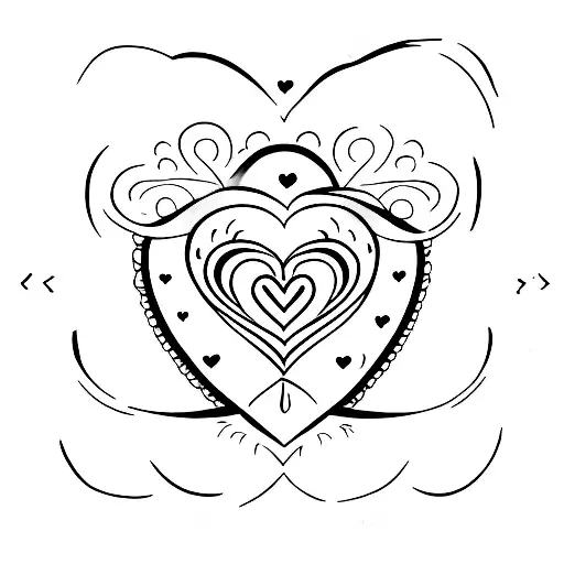 unconditional love symbol tattoo design idea