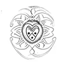 unconditional love symbol tattoo design idea