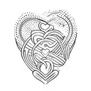 unconditional love symbol tattoo design idea