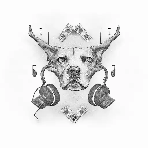 subwoofer music money tattoo design idea