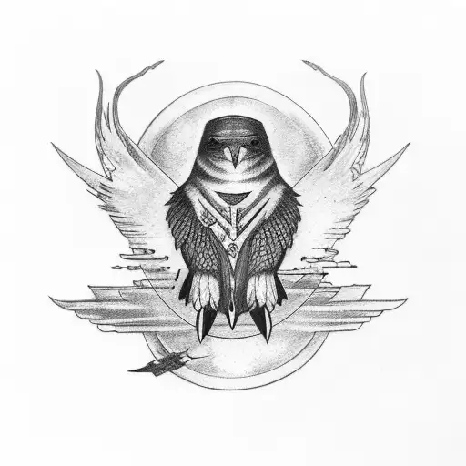 Hugin and Munin on yggdrasil at forearm tattoo design idea