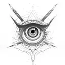 devil eye tattoo design idea