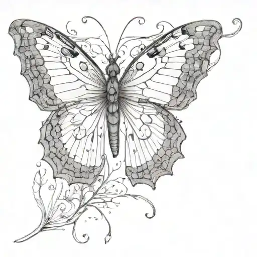 butterfly, metamorphosis, process hidden meaning tattoo design idea