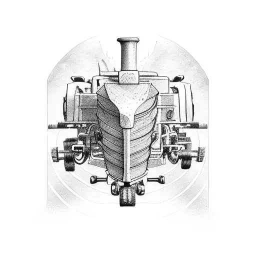 farmer tractor  tattoo design idea