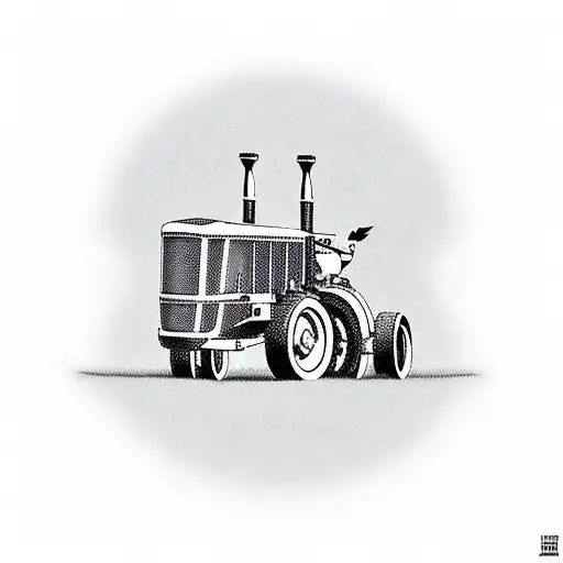 farmer tractor  tattoo design idea