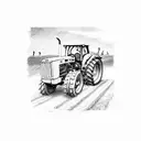 farmer tractor  tattoo design idea