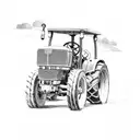 farmer tractor  tattoo design idea
