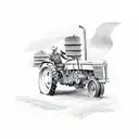 farmer tractor  tattoo design idea