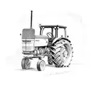 farmer tractor  tattoo design idea