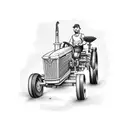 farmer tractor  tattoo design idea