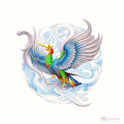 Drawing sketch style illustration of a Simorg, Simurgh, simorg, simurg,  simoorg, simorq or simourv, Stock Photo, Picture And Low Budget Royalty  Free Image. Pic. ESY-055034439 | agefotostock
