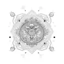 traditional iranian art tattoo design idea