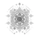 traditional iranian art tattoo design idea