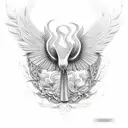 simurgh  tattoo design idea