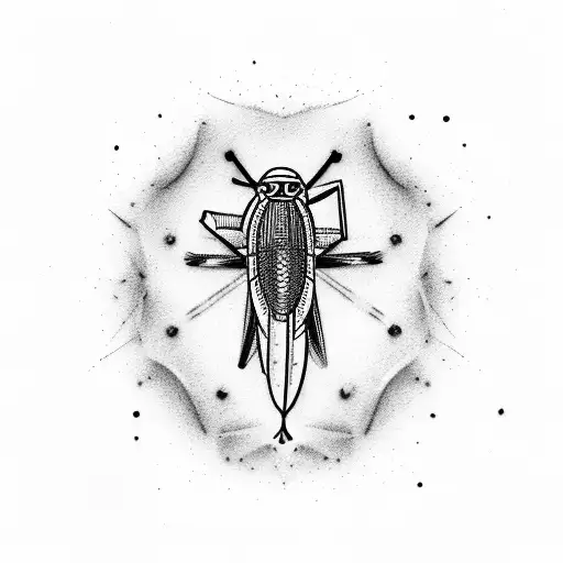 cricket tattoo design idea